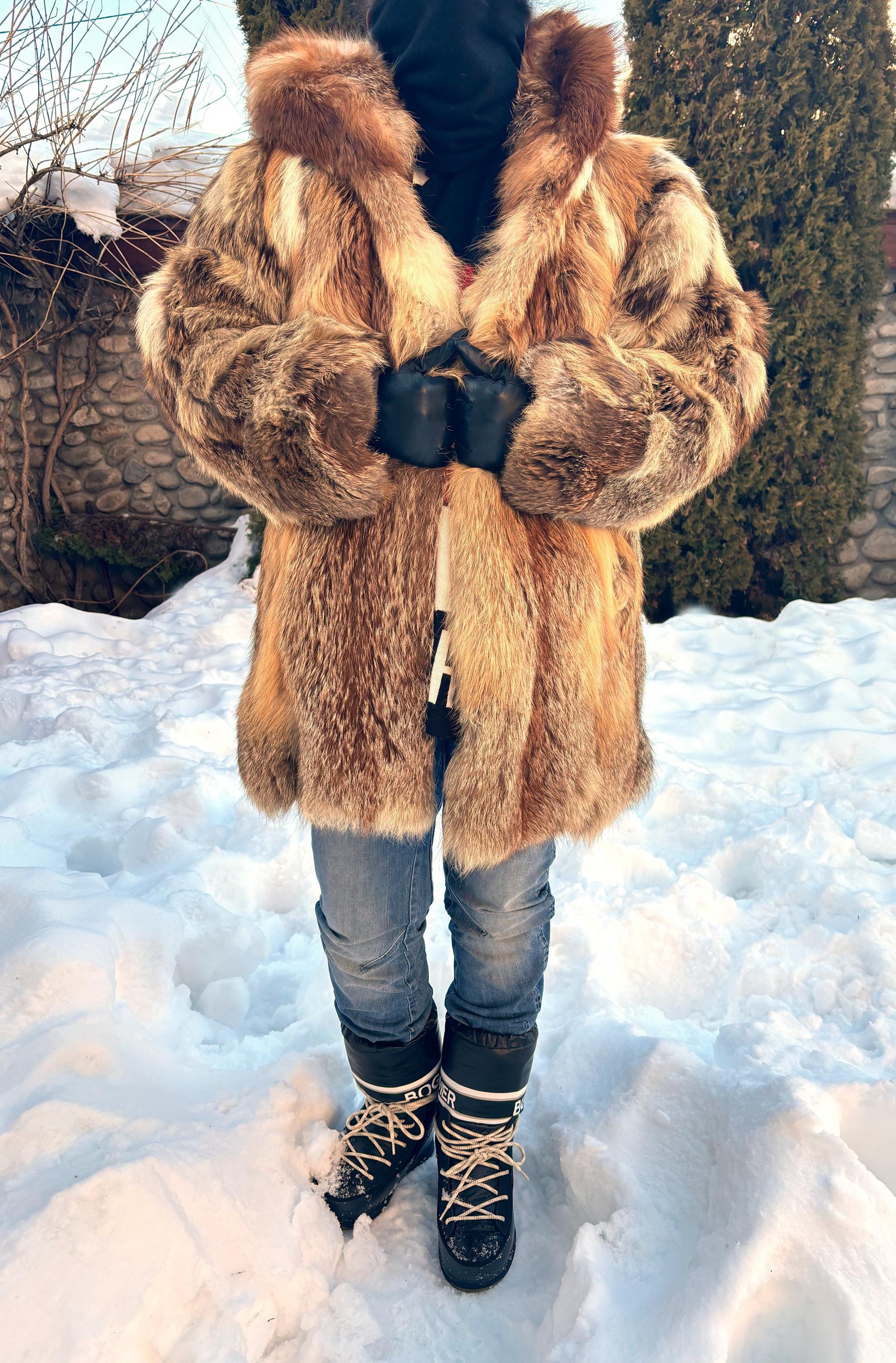 Vintage Fox Fur Coat - Etsy