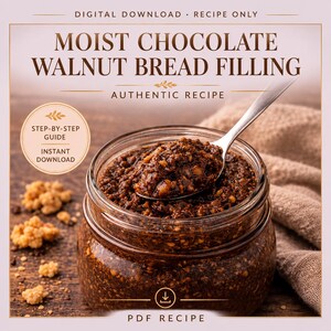 Moist Chocolate Walnut Bread Filling Recipe (Digital Download)