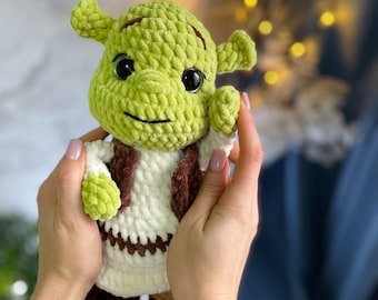 Shrek Amigurumi Crochet Pattern | Ogre Plush Toy (Digital Download)
