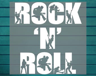 Rock and Roll Dtf Transfer | Vintage Rock & Roll Dtf | Music Lover Ready To Press DTF | Music Band Iron On Transfer | Lets Rock | Rock Lover