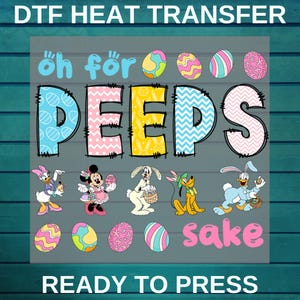 Easter Disney Peeps Dtf Printing | Mickey Minnie DTF Transfer | Happy Easter Peeps Dtf Print | Bunny for Heat Press | Rabbit Ready To Press