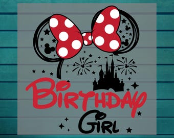 Minnie Birthday Girl Dtf Transfer | Disney Family DTF Print | Disney Birthday Ready To Press DTF | Disneyworld DTF | Iron On Transfer