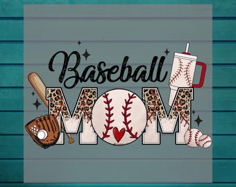 Baseball Mom Dtf | Baseball Mama DTF Transfer | Womens Baseball Dtf Print | Baseball Mom for Heat Press | Baseball Lover Ready To Press