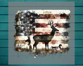 USA Hunting Dtf Printing |  Hunting Dad DTF Transfer | Hunting Men Dtf Print | Deer Hunter Season Heat Press | Duck Hunting Ready To Press