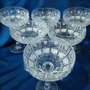 Bicchieri da champagne di lusso in cristallo di Boemia 20 cm 345 ml 6 pezzi