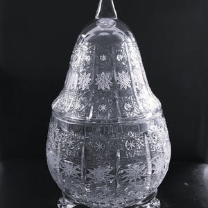 Czech bohemia crystal glass - Cut dosa &quot;pear&quot; 28 cm