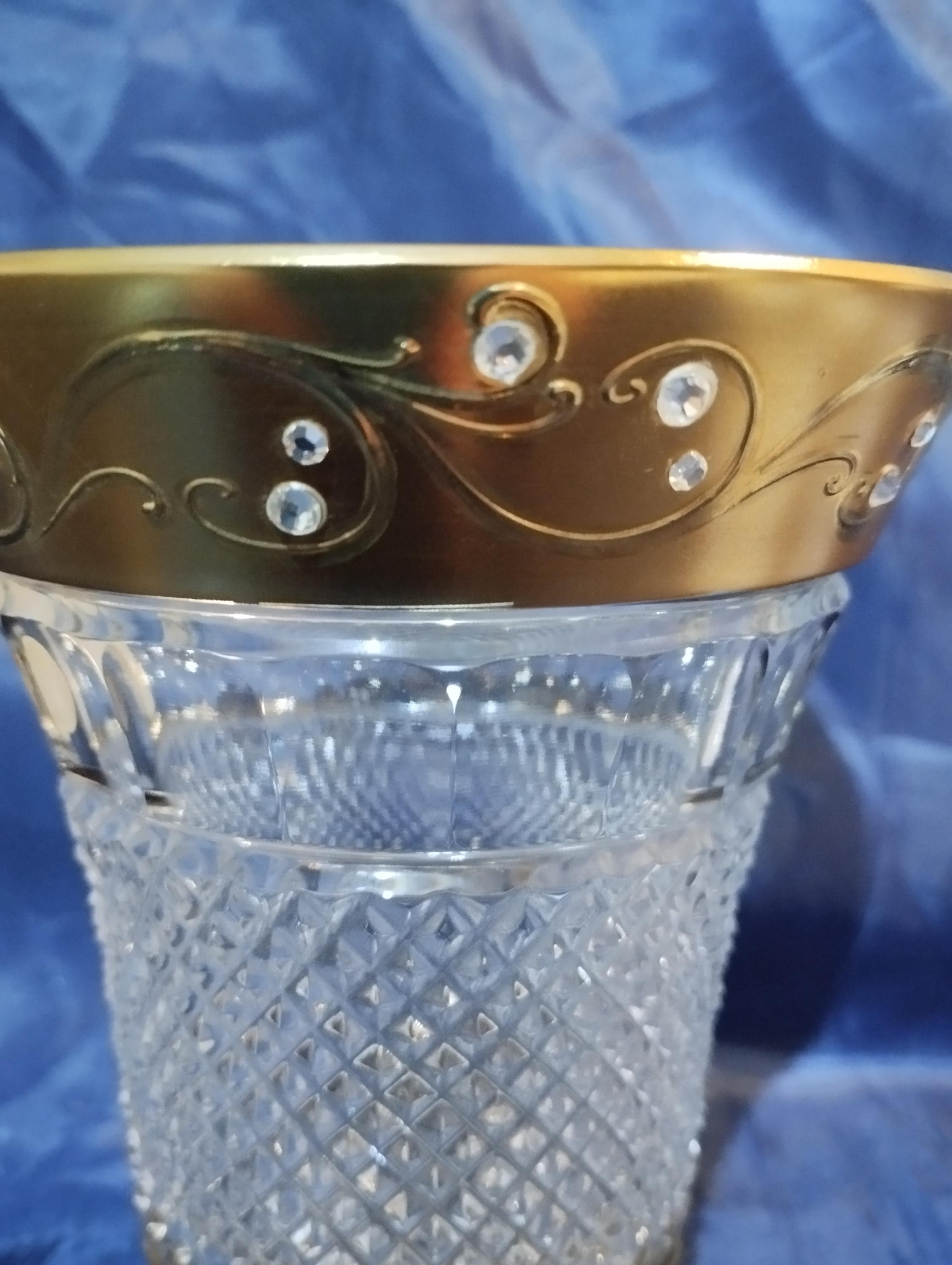 Czech Bohemia Crystal Glass - Cut Crystal Vase 16cm/6