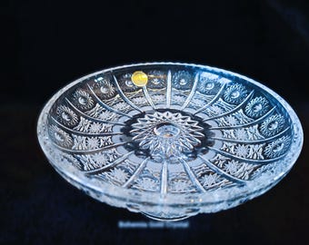 クラシックなハンドカットのボヘミアクリスタルプレート - Etsy 日本