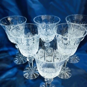 Verres en cristal taillé de bohème tchèque - verres à vin 17 cm 6pcs