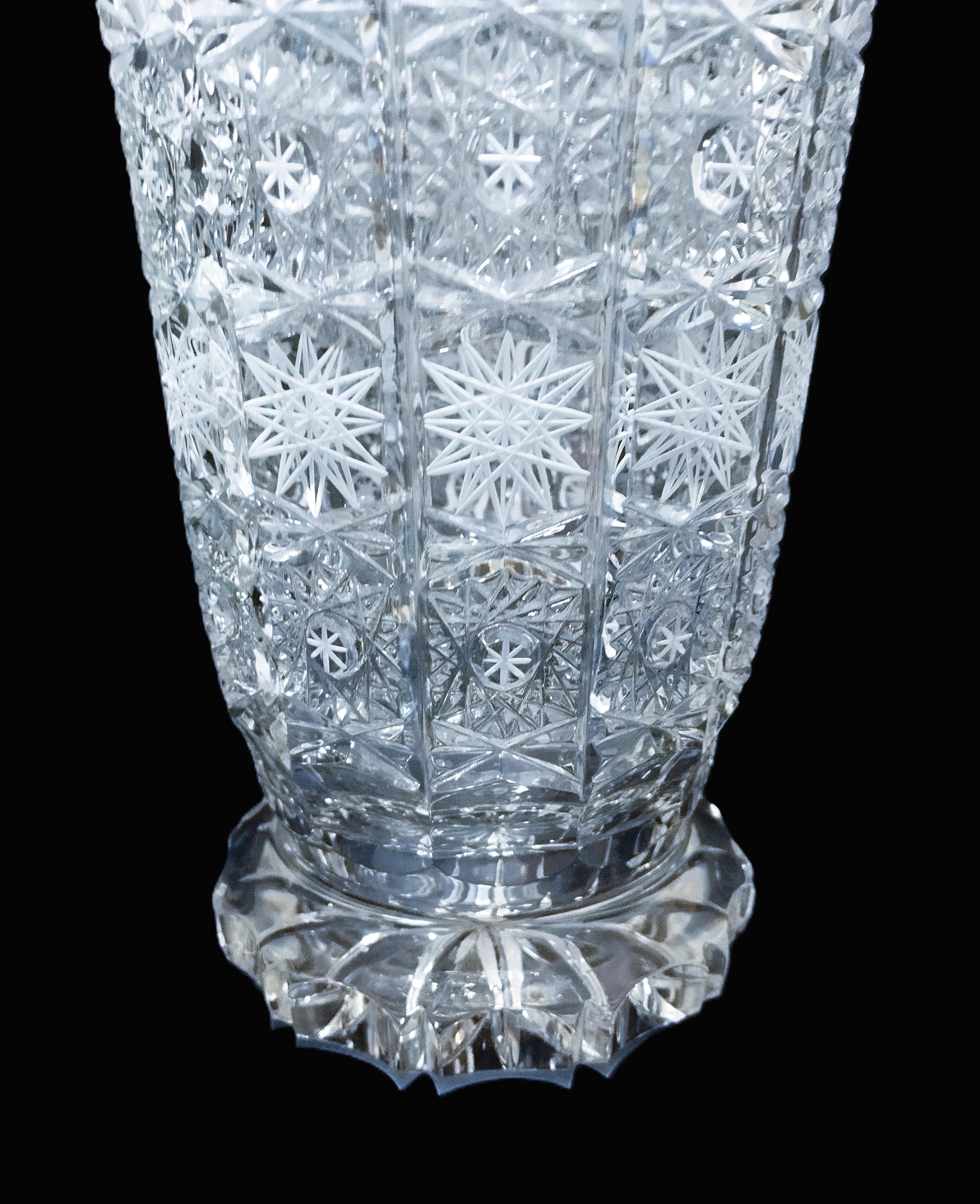 Czech Bohemia Crystal Glass - Cut Crystal Vase 25cm/10