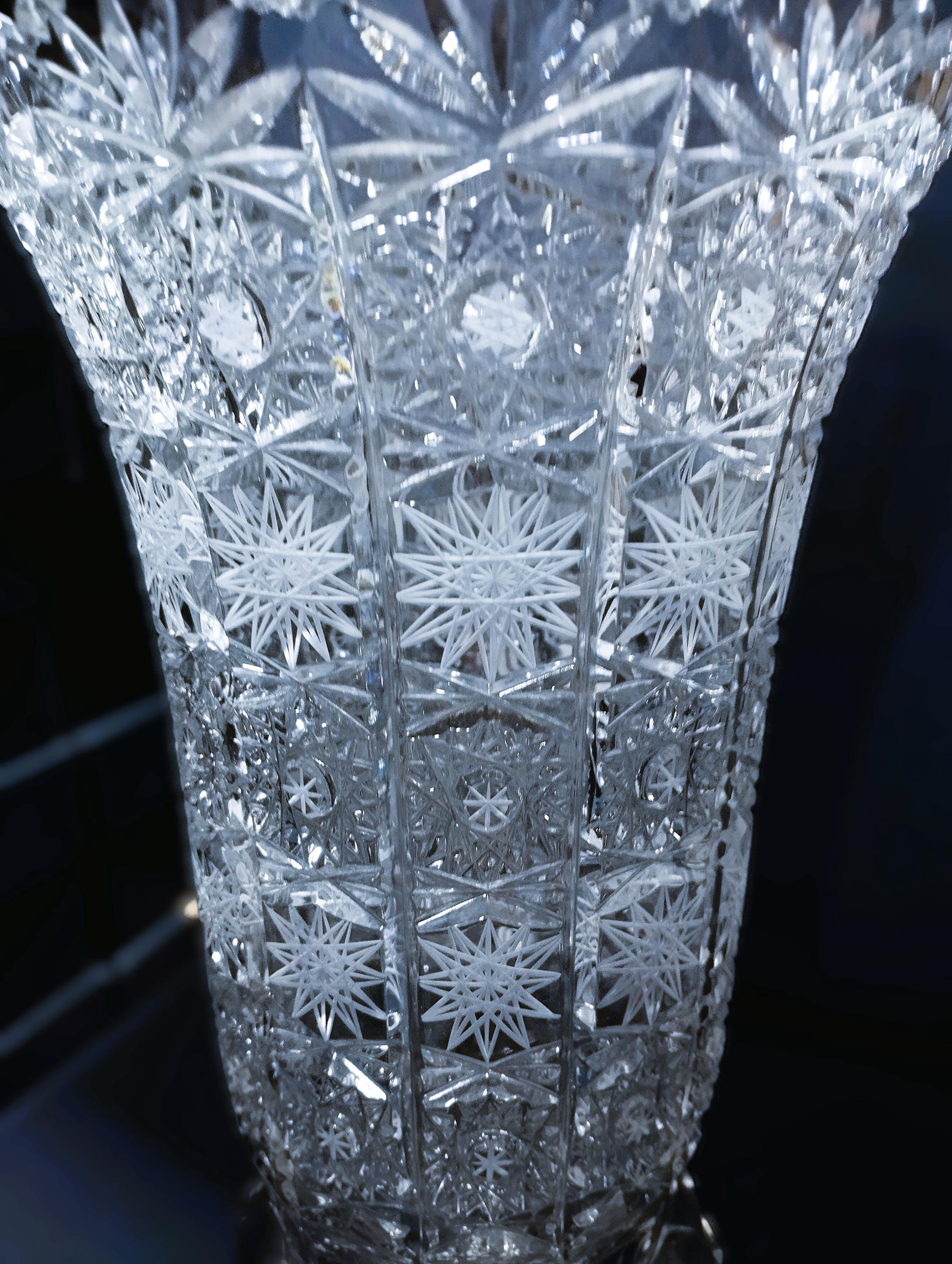 Czech Bohemia Crystal Glass - Cut Crystal Vase 25cm/10