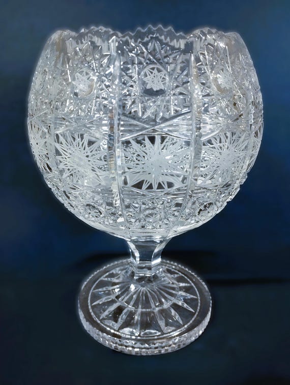 チェコのボヘミアンのクリスタルカットガラスボウル 約20cm BOHEMIA HANDCUT クリスタル ガラス ミニボウル 6皿セット