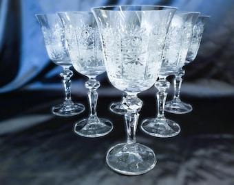 1x Crystal Wine Glass - Colored Crystal - LAUSITZER, GDR - Etsy