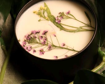 Te Calmas O Te Calmo (Eucalyptus) /Dry Flower Candle - 4oz