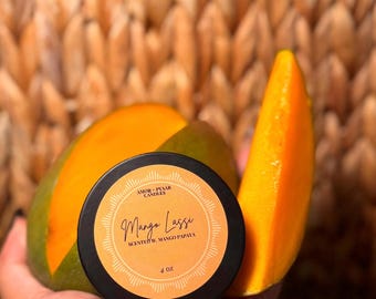 Mango Lassi  (Mango Papaya )/Dry Flower Candle - 4oz