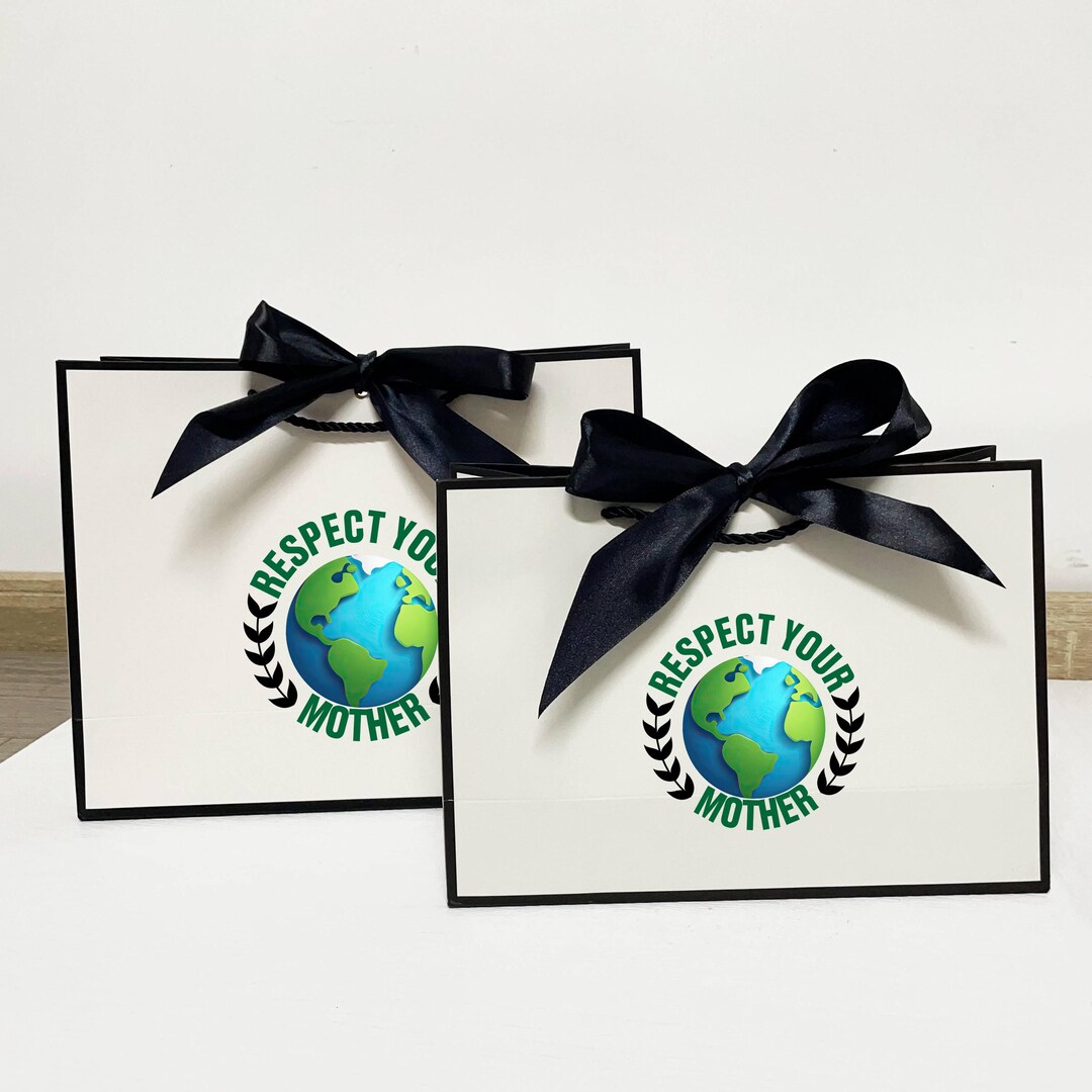 Personalized Earth Day Gifts Bags,ribbon Tie Party Favor,eco Friendly ...