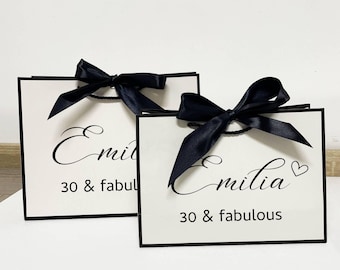 Custom Name Birthday Gift Bag, Personalized Gift Bags, Birthday Bags For Her, Birthday Bags, Custom Gift Bag, Bow Tie Gift Bags
