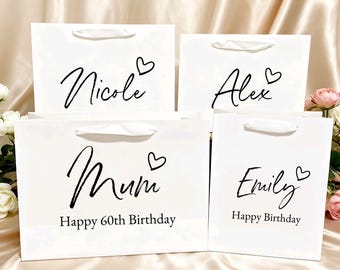 Personalisierte Geburtstagsgeschenktasche, Geburtstagsgeschenktasche Freund, Geburtstagstaschen für sie, Geburtstagstaschen, Muttergeschenktasche, Hochzeitsgeschenk, personalisierte Tasche