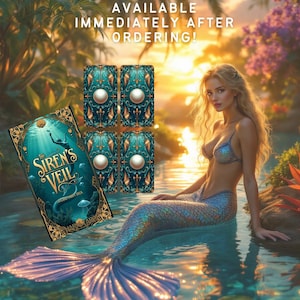 Der Schleier der Sirene - 78 Karte Tarot Digital Tarot Deck Meerjungfrau Wahrsagung Werkzeug