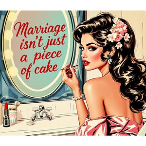 10 cartes postales imprimables de style vintage mariage moderne Pop Art, art imprimable, papier numérique, cartes Pin Up à téléchargement immédiat