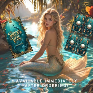 Der Schleier der Sirene - 78 Karte Tarot Digital Tarot Deck Meerjungfrau Wahrsagung Werkzeug