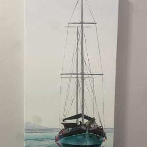Original painting on canvas - Sailboat