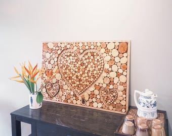 Recycled Wood Heart Wall Art – A Special Gift for Families & Couples | LocMoc