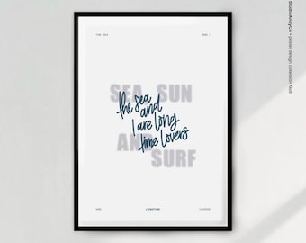 Poster Spruch Typografie Sommer | Minimalistisch