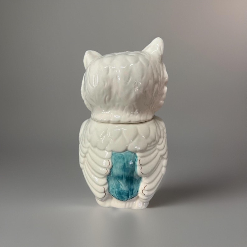 Tarro de cerámica para galletas con forma de búho guiñando un ojo, de Anthropologie, 28 x 20 cm (11 x 8 pulgadas), nuevo. imagen 5