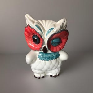 Tarro de cerámica para galletas con forma de búho guiñando un ojo, de Anthropologie, 28 x 20 cm (11 x 8 pulgadas), nuevo. imagen 4