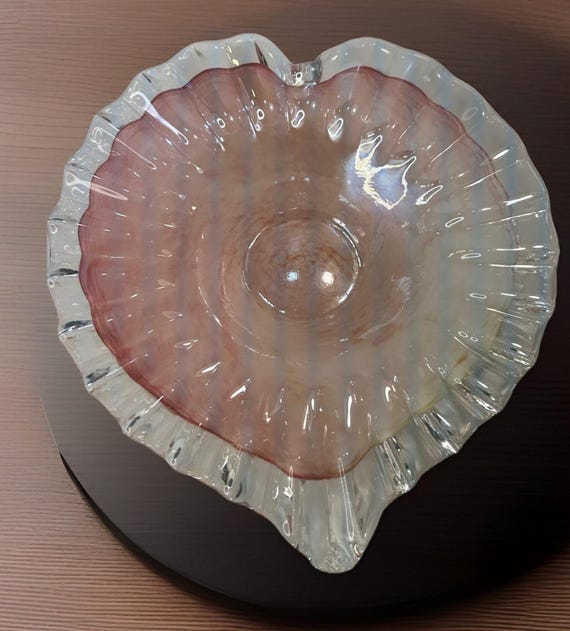 未使用品】MURANO イタリア製 アート ガラス 大皿 ボウル 39cm
