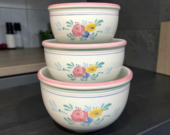 Vintage-Savoir Vivre Skålar "Marseilles" - Set om 3 - Stengods - Italien