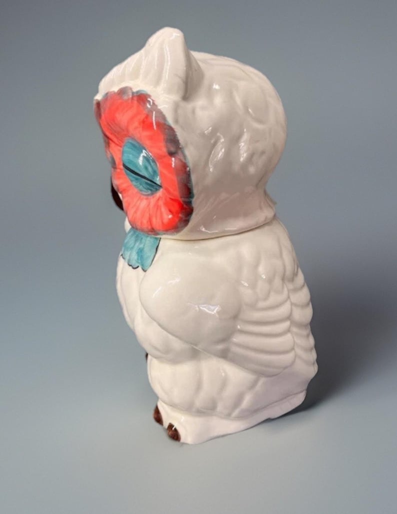Tarro de cerámica para galletas con forma de búho guiñando un ojo, de Anthropologie, 28 x 20 cm (11 x 8 pulgadas), nuevo. imagen 6