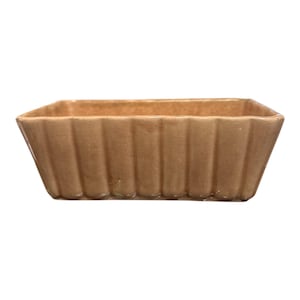 Vintage Cookson Pottery Planter Rosa Ribbad Mitten av Århundradet