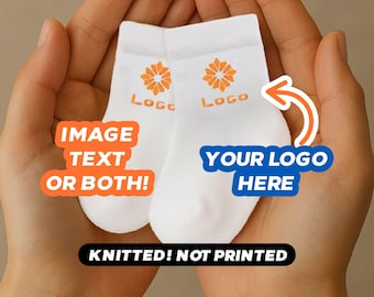 Benutzerdefiniertes Logo Bild Babysocken: Bio-Baumwolle Neugeborenen Geschenk