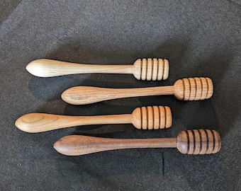 Amish-Made Wooden Honey Dipper | Oak, Cherry, Walnut, Maple | Handcrafted in Apple Creek, Ohio | Eco-Friendly & Free Shipping