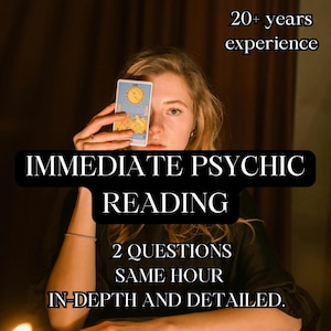 1 Hour Immediate Psychic Reading -  2 Questions Psychic Reading - Tarot Card Reading - Best Psychic Reader Finland - Love,Finances,Career