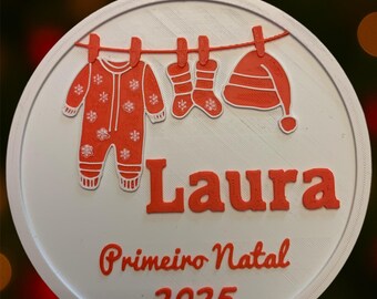 Gepersonaliseerde kerstornament, eerste kerstcadeau voor baby