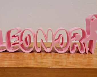 Gepersonaliseerde 3D-geprint naamplaatje: kinderkamerdecoratie, cadeau leraar