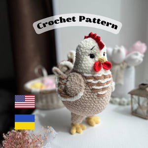 Crochet Rooster Pattern PDF – Intermediate Amigurumi Tutorial with Videos