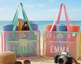 Personalized Waterproof Travel Beach Bag.Summer Vacation Gifts.Beach Party Favors.Beach Wedding Gifts.Honeymoon Travel Tote.bridesmaid gifts