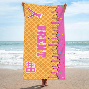 Personalized Beach Towel: Custom Name, Bachelorette Party Gift