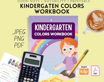 Kindergarten Colors Workbook I Canva Editable I Instant download I Resell Right I Best seller I Mrr + Plr I workbook therapie