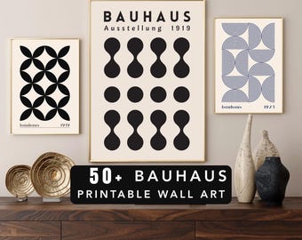 Mrr + Plr 50+ BAUHAUS Digital Wall Art Prints | Instant Download, MRR + PLR | Instant Download | Printful Print | Resell Rights