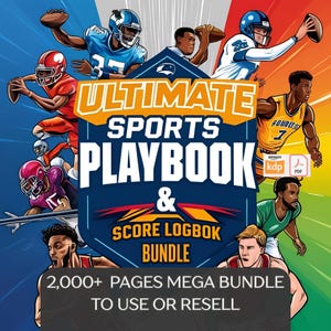 Ultimate Sports Playbook and Score Logbook Bundle I Instant Download I Resell right I Good note I Printable