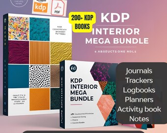 BEST SELLING 200+ KDP Interior Mega Bundle I Instant Download I Printable I Journals I Tracker I Logbook I Planner I bundl e} I \ bundle
