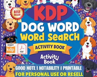 Best KDP Dog Word Search Activity Book | Resell right