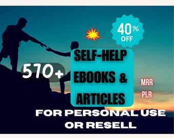 570+ Best Selling Self-Help eBOOKS & ARTICLES I Instant download I Lifetime access I Including Bonus