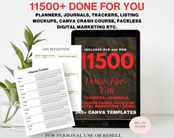 11500+ Canva Templates Mega Bundle: 2025-2026 Planners, Journals (PLR & MRR) Digital Download