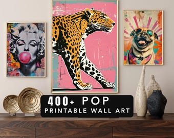MRR + PLR Best 400+ Pop Digital Wall Art Prints – Instant Download | Printable Wall Decor | Resell Rights